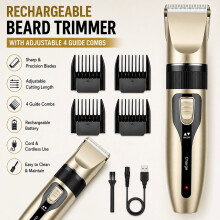 Professional Cordless Mens Hair Clippers Trimmer