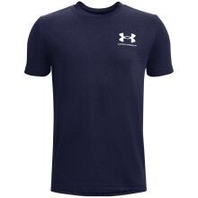 (7-8 Years, Navy/Grey) Under Armour Boys Logo Short-Sleeved T-Shirt