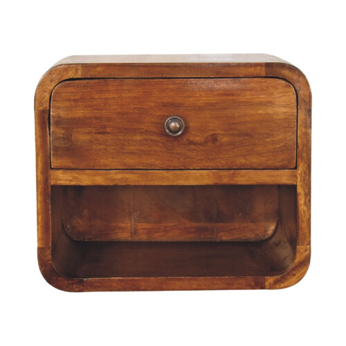 Solid Wood Mini Floating Bedside Table, 25*25*30cm 1
