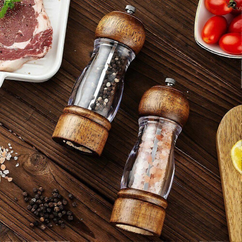 Adjustable Ceramic Grinding Spice Mill Set for Kitchen BBQ Use, 1-5pcs Salt and Pepper Grinder 2