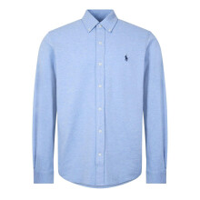 (XL, Blue Heather) Ralph Lauren Mens Premium Cotton Button-Down Shirt
