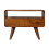 Dark Brown Curved Media Unit, 2 Drawers，30*60*45cm 2