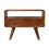 Dark Brown Curved Media Unit, 2 Drawers，30*60*45cm 3