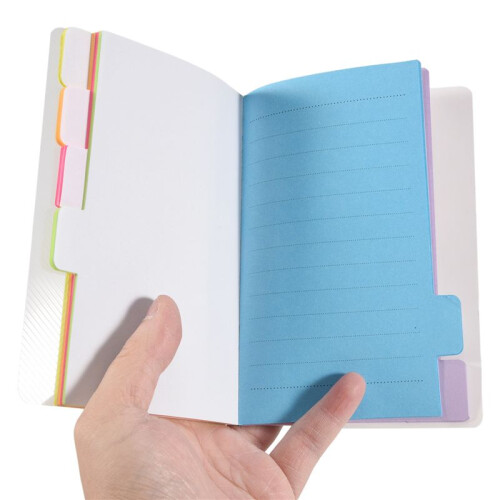 Sticky Notes Divider Sticky Notes Tabs ,Tabbed Self-Stick Lined Bright Colors Notepad, 4X6Inch,2 Pcs 120 Index Notes 1