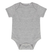 (12-18 Months, Heather Grey) Larkwood Baby Essential Short-Sleeved Bodysuit