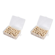 260pcs Round Wood Decorative Push Pins, Wood and Steel Needle Point Thumb Tacks for Photos, Maps and Cork Boards