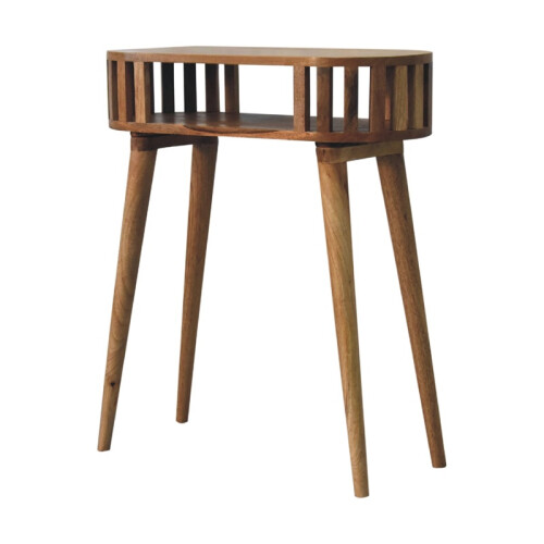 Ariella Solid Wood Console Table, Brown,30*80*70cm 2