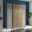 Berno Light Oak and Dark Grey 2 Door Wardrobe 2
