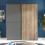 Berno Light Oak and Dark Grey 2 Door Wardrobe 3