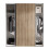 Berno Light Oak and Dark Grey 2 Door Wardrobe 8