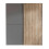 Berno Light Oak and Dark Grey 2 Door Wardrobe 9