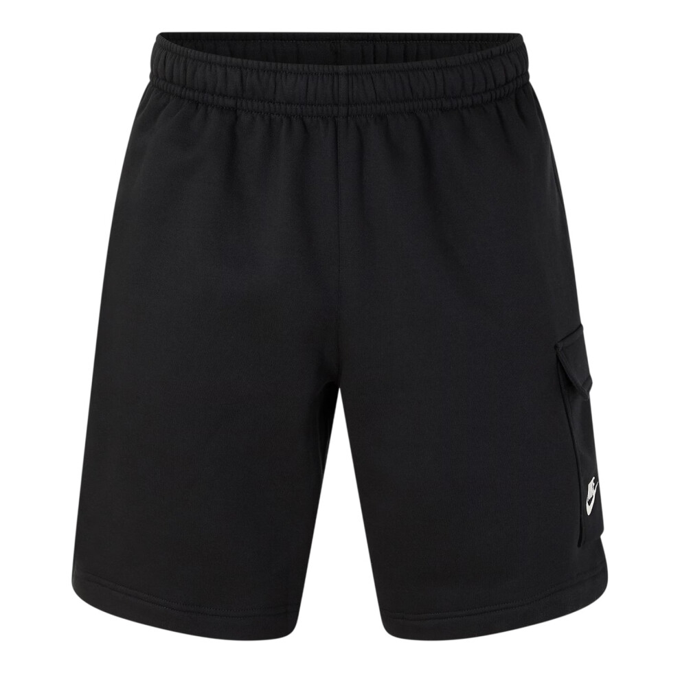 Nike (M, Obsidian Black/White) Mens Sportswear Club Fleece Cargo Shorts