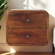 Dark Brown Floating Bedside Table, 25*25*30cm