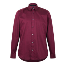(XL, Oxblood) Ted Baker Mens Oxford Collared Long-Sleeved Shirt