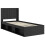 VidaXL vidaXL Bed Frame with Storage and Headboard Black 75 x 190 cm 4
