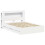 VidaXL vidaXL Bed Frame with Storage White 150 x 200 cm Engineered Wood 2