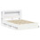 VidaXL vidaXL Bed Frame with Storage White 150 x 200 cm Engineered Wood 3