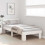 VidaXL vidaXL Bed Frame with Headboard White 75 x 190 cm Solid Pine Wood 3