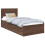VidaXL vidaXL Bed Frame with Headboard Brown Oak 75 x 190 cm Engineered Wood 3