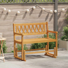 vidaXL Garden Glider Bench Natural 110 x 59 x 97 cm Solid Acacia Wood