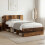 VidaXL vidaXL Bed Frame with Storage Old Wood 75 x 190 cm Engineered Wood 1