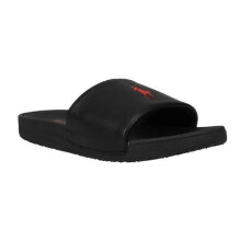 (4 UK, Black/Red) Ralph Lauren Childrens/Kids Polo Logo Flatform Slides