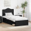 VidaXL vidaXL Bed Frame with Headboard Black 75 x 190 cm Solid Pine Wood 1