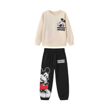 (5-6 Years, Grey) Mickey Mouse Childrens/Kids Brushed Back Sweatshirt & Jogging Bottoms