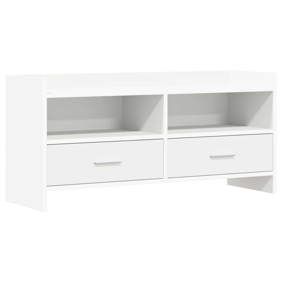 Vidaxl Tv Cabinet 100 X 33 X 47 Cm White Engineered Wood