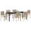 VidaXL vidaXL Garten Essgruppe 7 stk. Beige Poly-Rattan 4