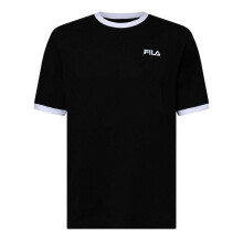 (XL, Black/White) Fila Mens Aster Logo Cotton T-Shirt