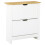 Narrow Shoe Cabinet with 2 Flip Drawers, White 1