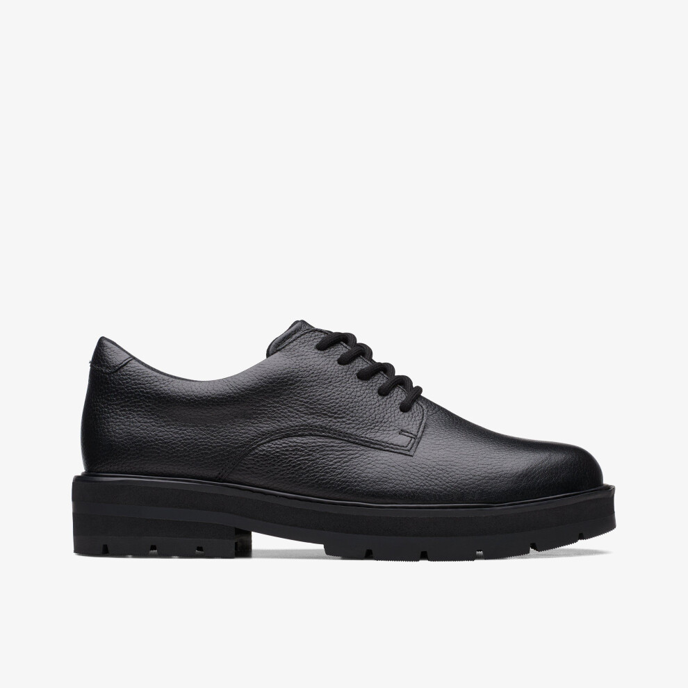 Clarks (Standard, 3 (Adults')) Prague Lace Y. Black Leather