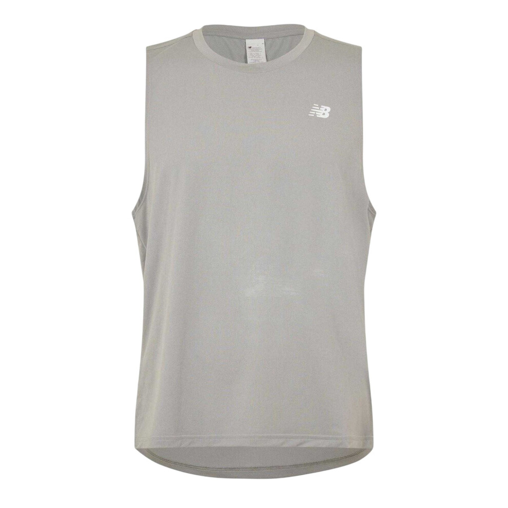 New Balance (M, Grey) Mens Accelerate Running Tank Top