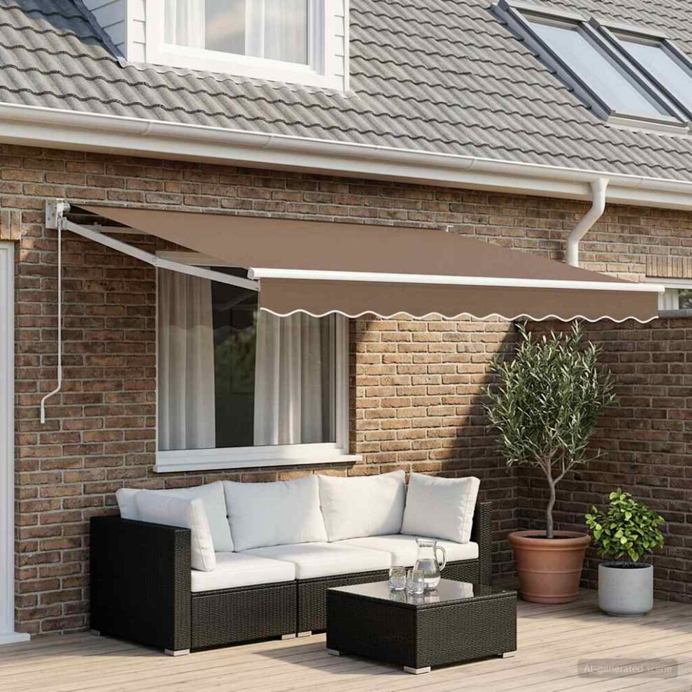 Vidaxl Awning Replacement Fabric Taupe 3.5 X 2 M Polyester