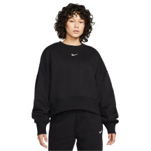(14 UK, Black) Nike Womens/Ladies Phoenix Fleece Crew Neck Oversized Sweatshirt
