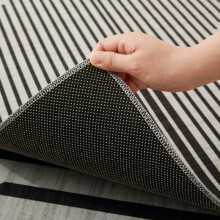 (6X9Rug (200x290cm), Jett) Printed Geometric Short Pile Rug with Rubber Backing - Non Slip Modern Area Carpet