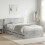 VidaXL vidaXL Bed Frame with Storage with Headboard Concrete Grey 90 x 190 cm 1