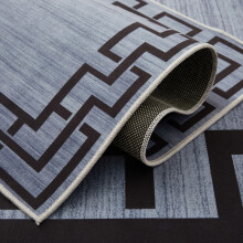 (2X7 Rug (60x220cm), Nico) Printed Geometric Short Pile Rug with Rubber Backing - Non Slip Modern Area Carpet