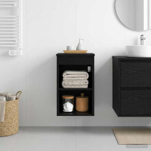 vidaXL Bathroom Cabinet In-between Black Oak 30 x 41 x 50 cm
