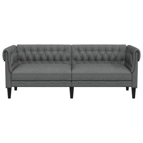 VidaXL vidaXL Sofa Dark Grey 201.5 x 74.5 x 74.5 cm Polyester 1