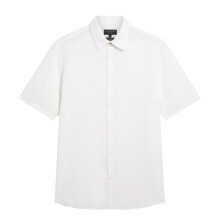 (M, White) Ted Baker Mens Baker Regular Short-Sleeved Shirt