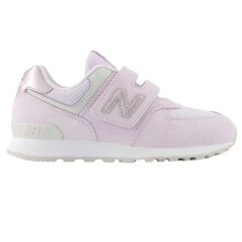 (2 UK, Sweet Taro/Pink Salt) New Balance Childrens/Kids 574 Suede Flat Trainers