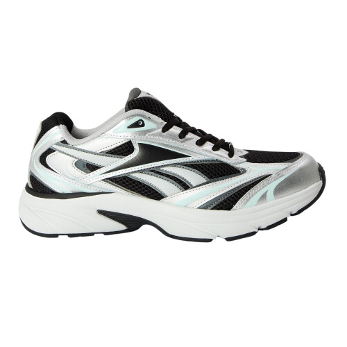Reebok (8 UK, Silver/Black) Reebok Mens Belwave Trainers
