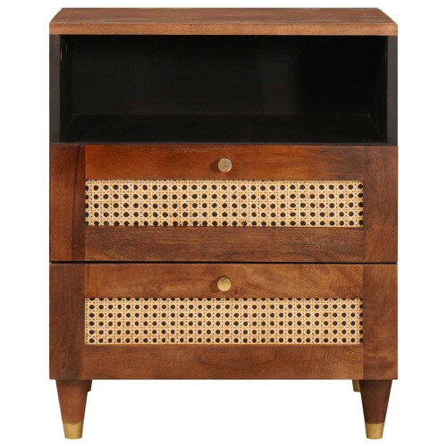 VidaXL vidaXL Bedside Tables with Drawer 50 x 33 x 62 cm Solid Mango Wood 2
