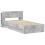 VidaXL vidaXL Bed Frame with Storage with Headboard Concrete Grey 90 x 190 cm 5