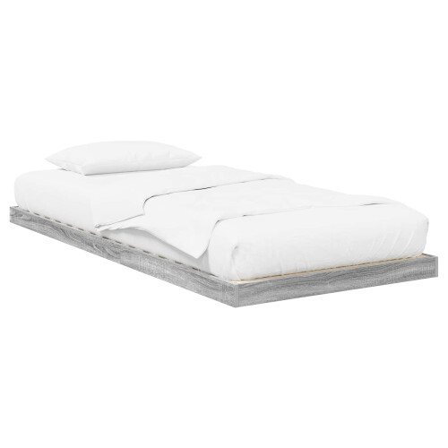 VidaXL vidaXL Floor Bed Frame Grey Sonoma 100 x 200 cm Engineered Wood 1