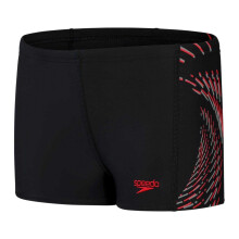 (13-14 Years, Navy/Green) Speedo Boys Placement Lines Swim Shorts