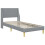 VidaXL vidaXL Bed Frame with Headboard Light Grey 90 x 190 cm Fabric 3