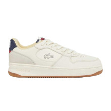 (8 UK, Off White) Lacoste Mens L001 Leather Trainers